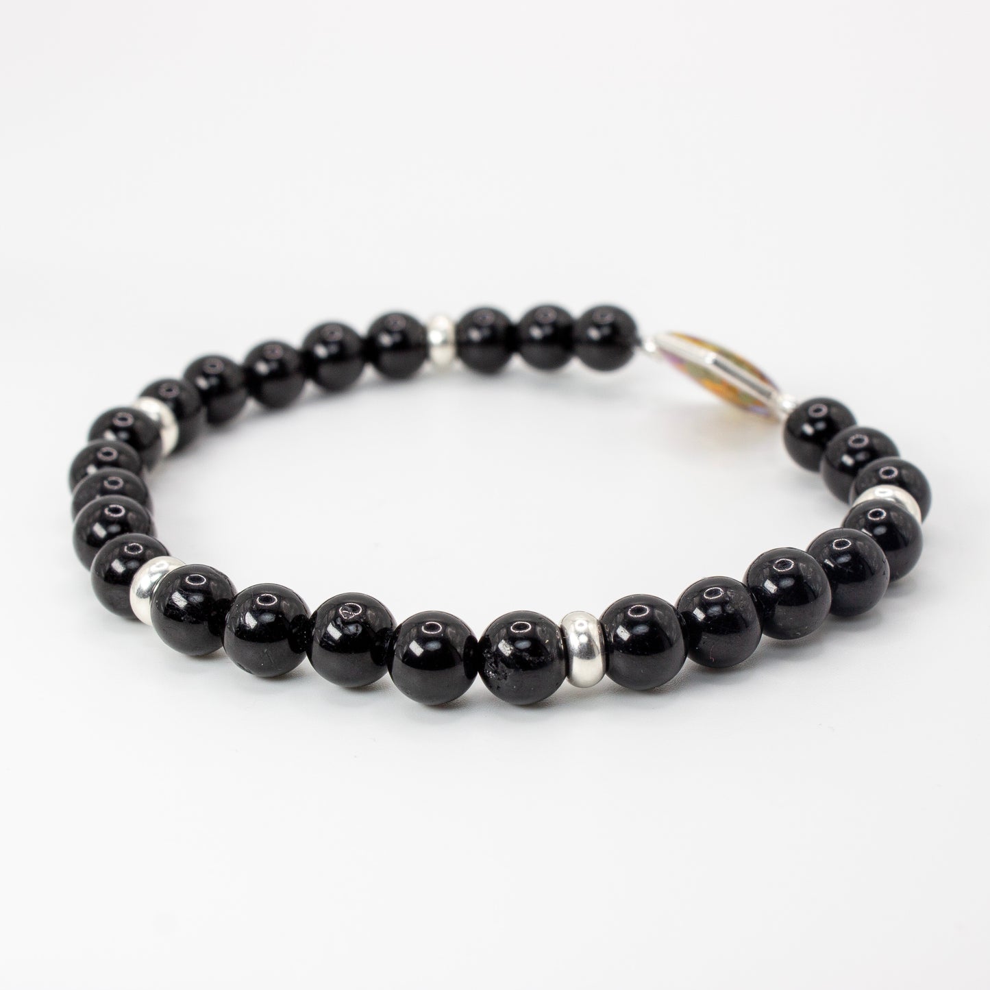 Kristallarmband "Black Nature" Silber